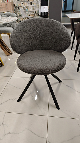 Стул на металлокаркасе Solomon крутящийся gray / black из шоурума 1